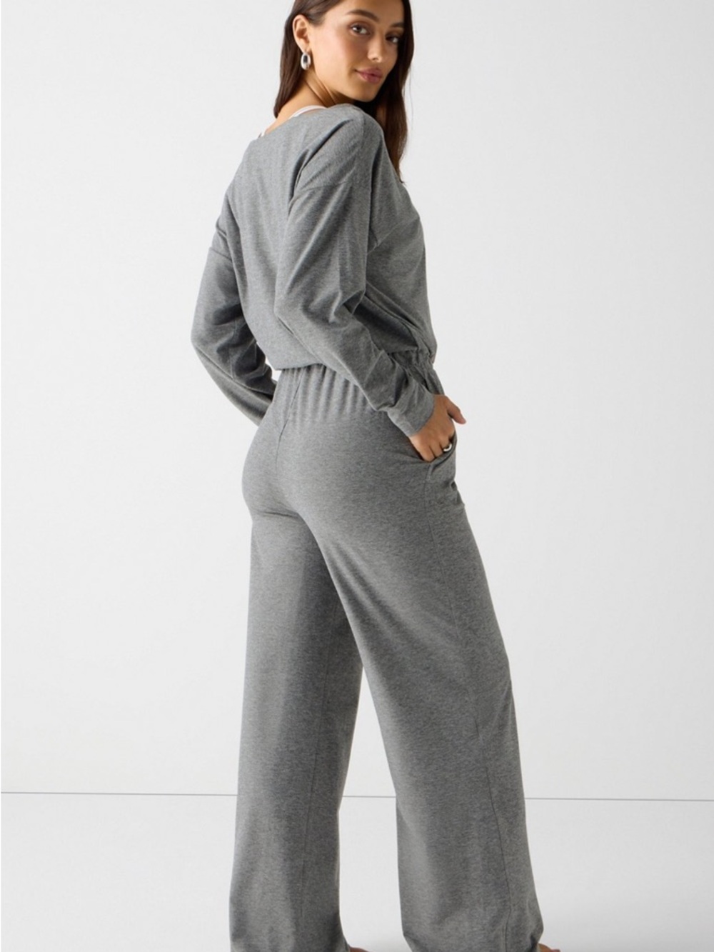 Cloud Jersey off shoulder Jumpsuit - Picture 2 of 2